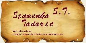 Stamenko Todorić vizit kartica